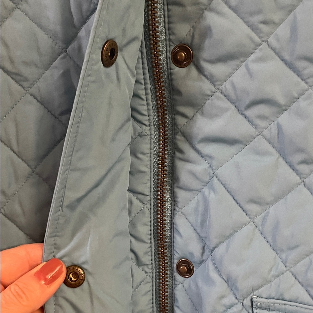 Lands' End Capri Blue Quilted Barn Chore Jacket - Picture 8 of 8